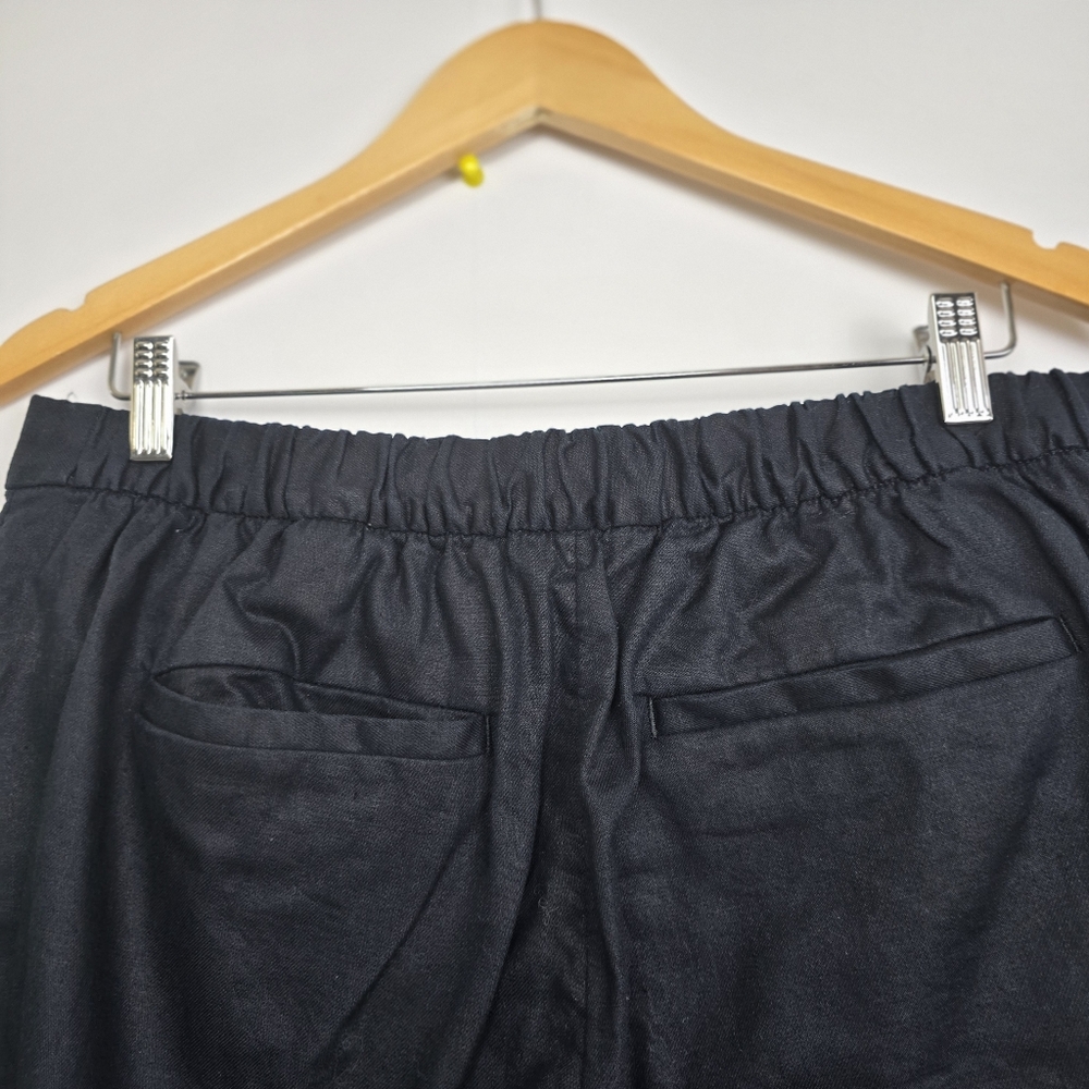 Banana Republic Hayden Black Wide Leg Linen Blend Pants Women’s L Casual - Picture 5 of 6